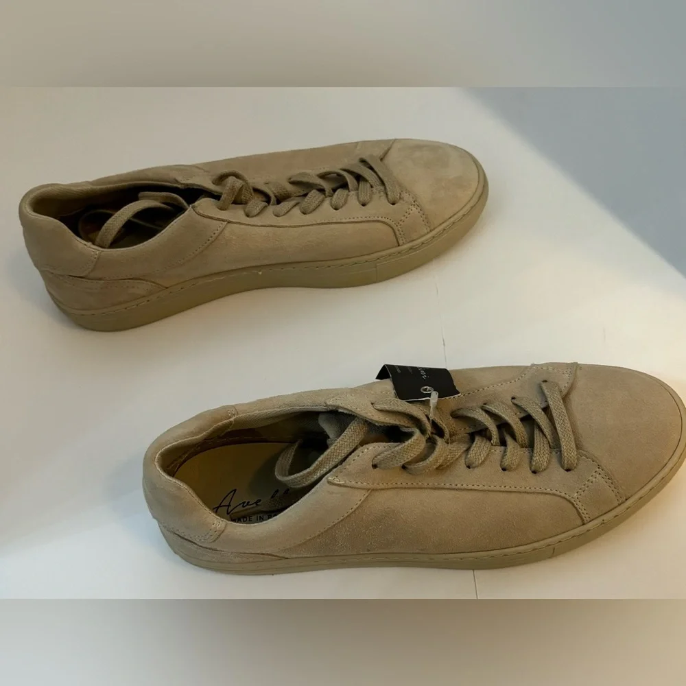 Avellini Women Genuine Leather Low Top Sneakers Size 40/9.5 Preppy Casual